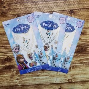 Disney Frozen Temporary Tattoos Jewelry Metallic Kit Girls Halloween Party Favor